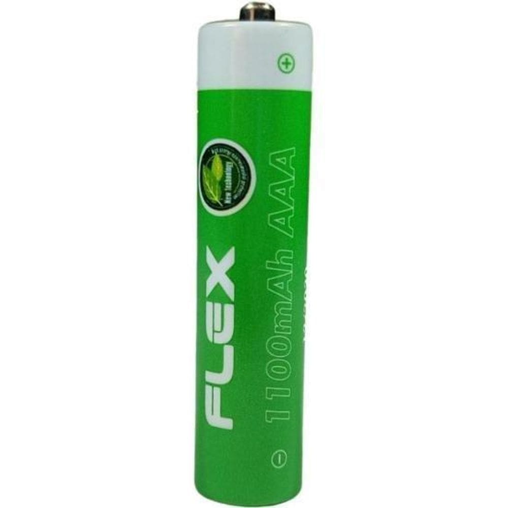 Pilha Recarregável Aaa 1.2V 1100Mah C/2 Pilhas Flex