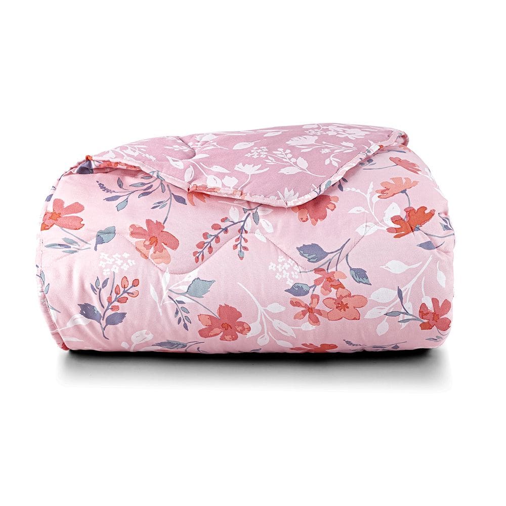 Edredom Queen Dupla Face Sublime 400 Fios Micropercal Toque de Algodão Flora 1 Peça - 100% Poliéster