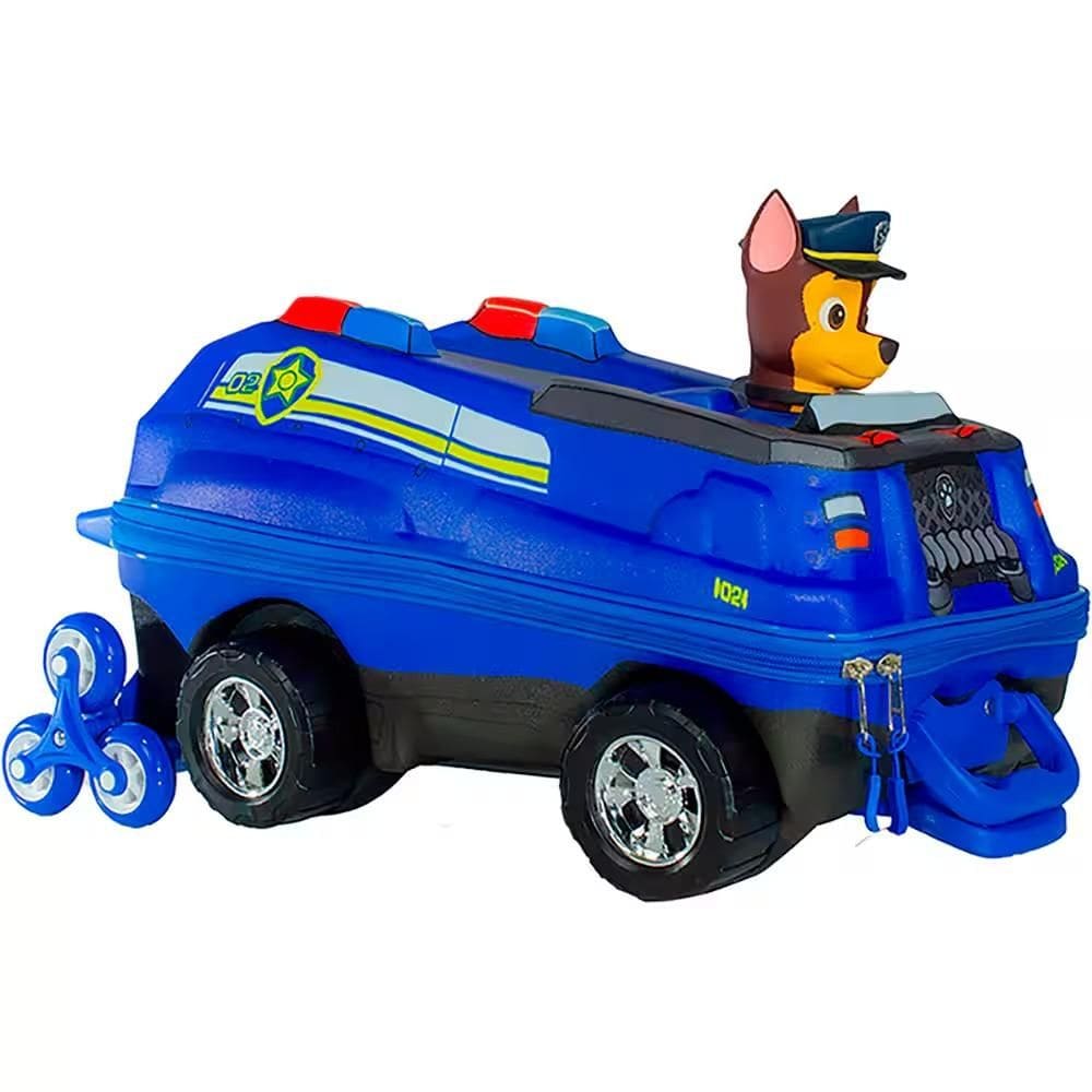Mochila de Rodinhas 3D Maxtoy Paw Patrol Chase Carro