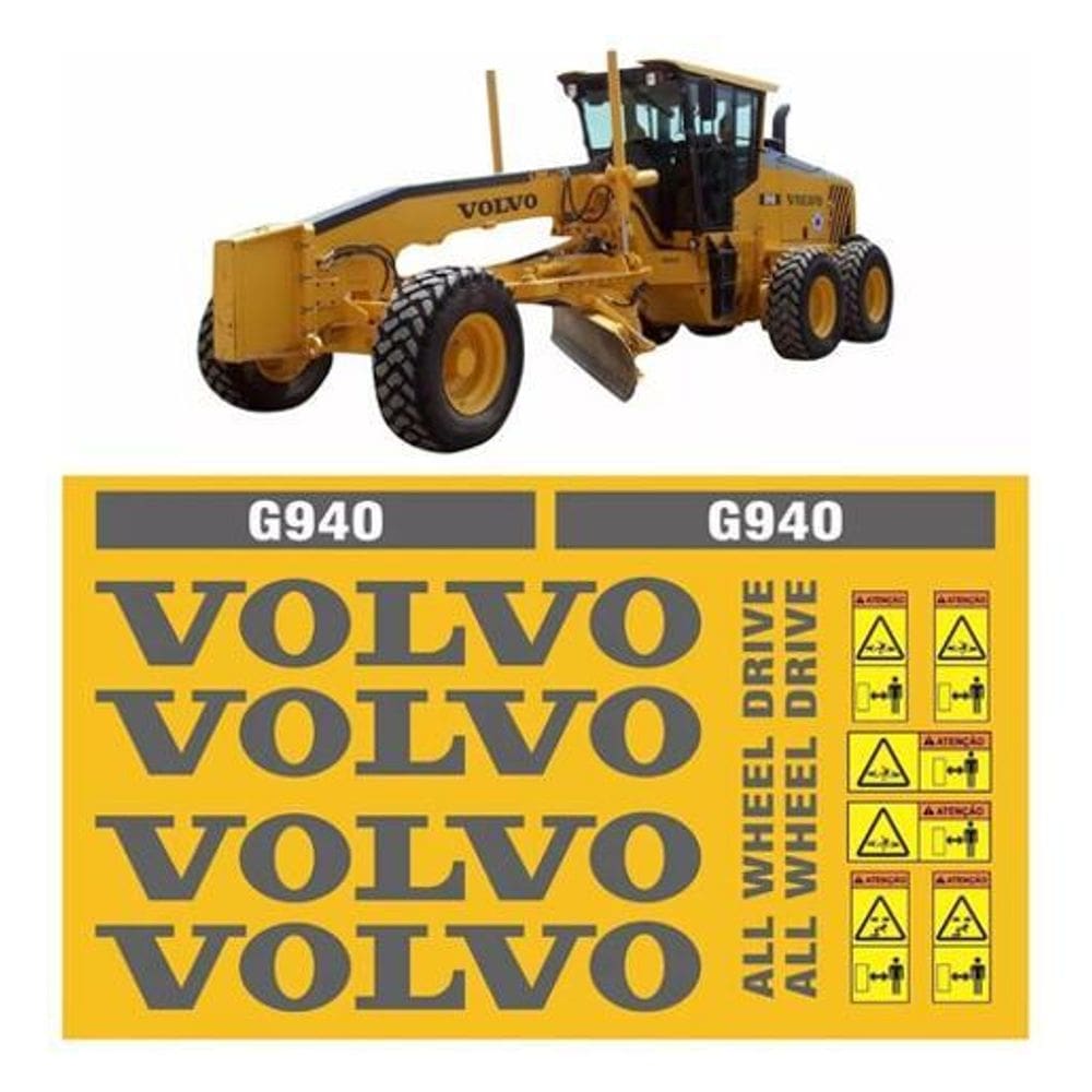 Kit Adesivos Volvo G940 Para Motoniveladora