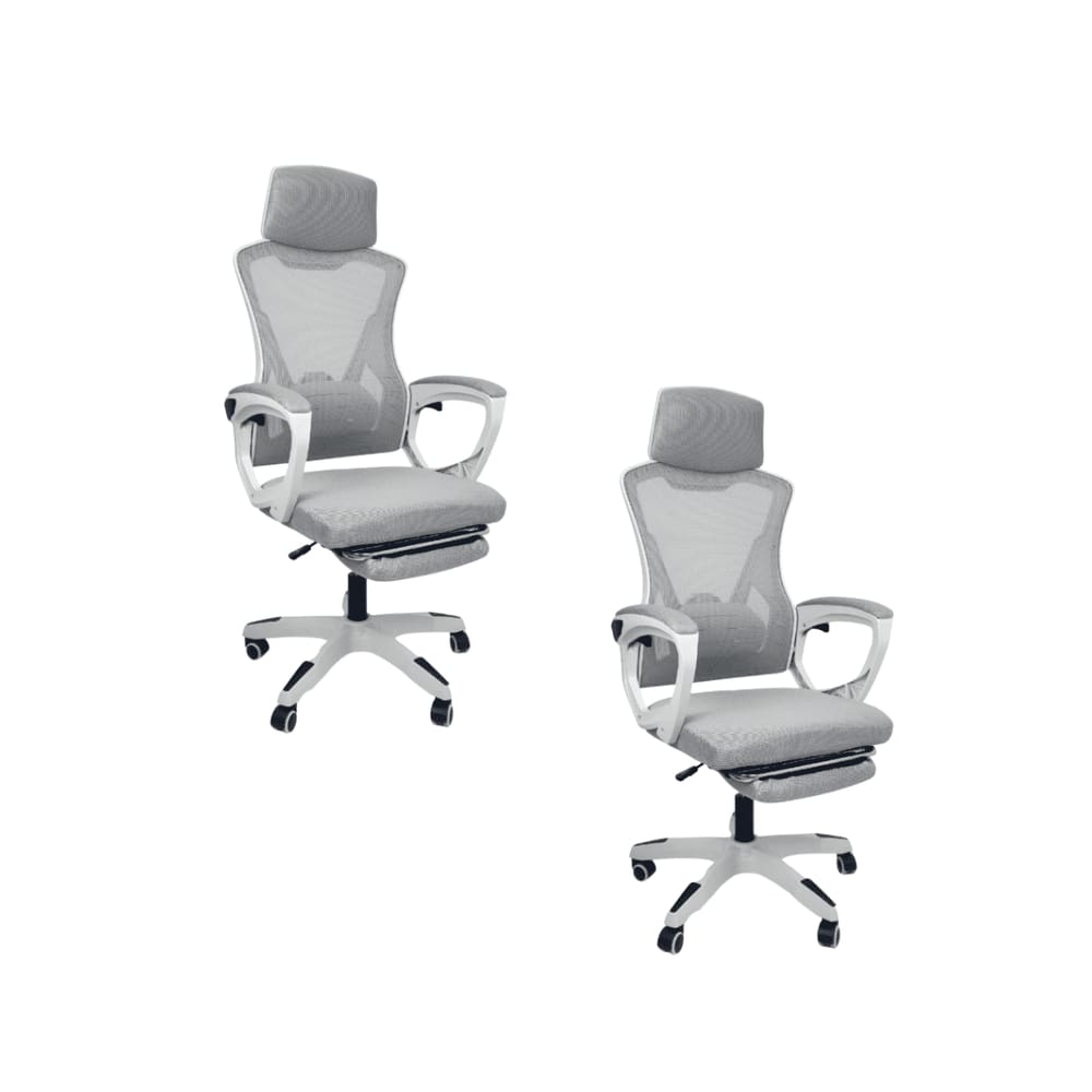 Kit 2 Cadeiras de Escritório Oficial Supreme Cinza