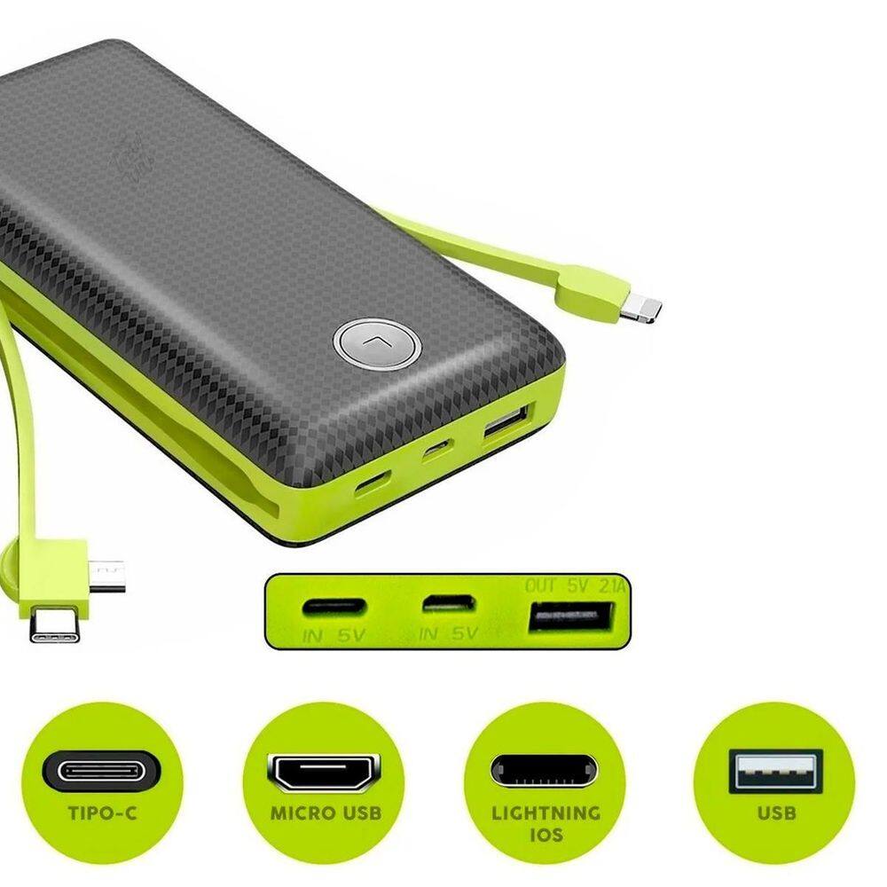 Power Bank 20000Mah Celular Portátil Bateria Universal