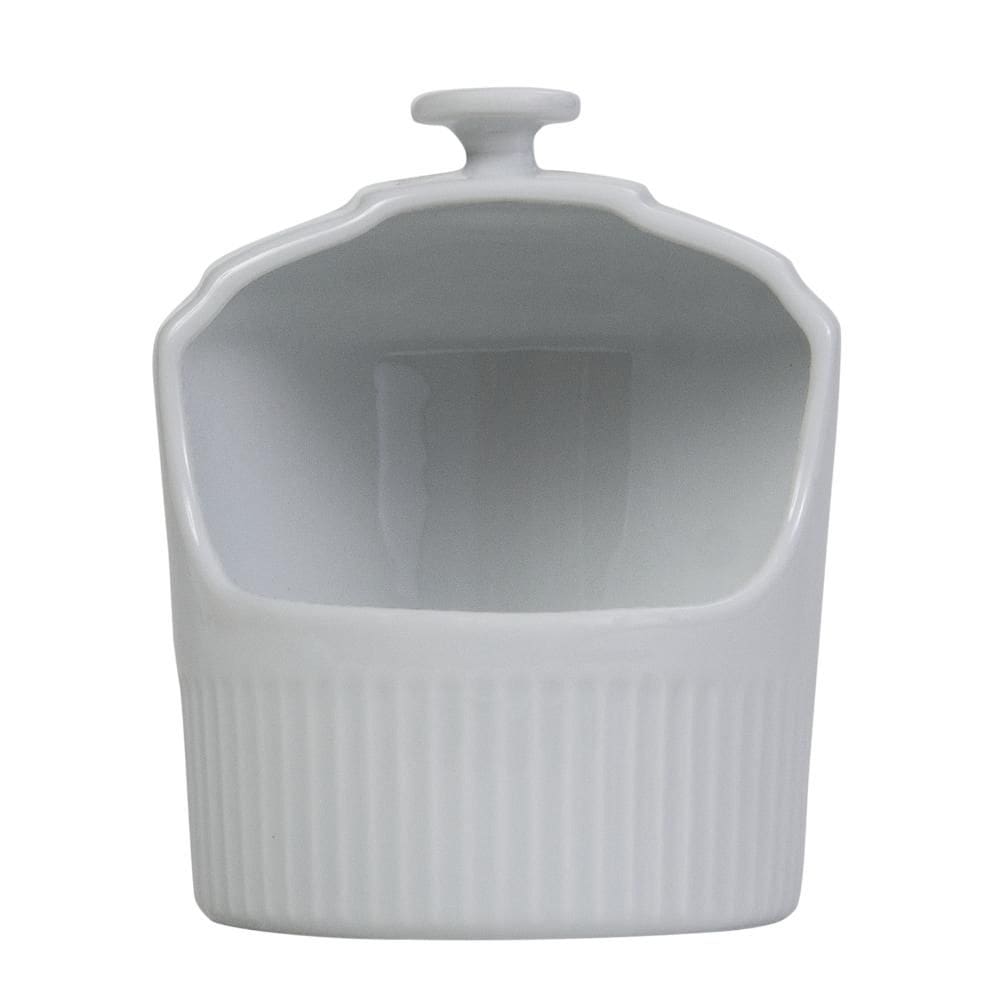 Pote de Sal Diâmetro 12,5 cm Branco 350 ml Germer Porcelanas
