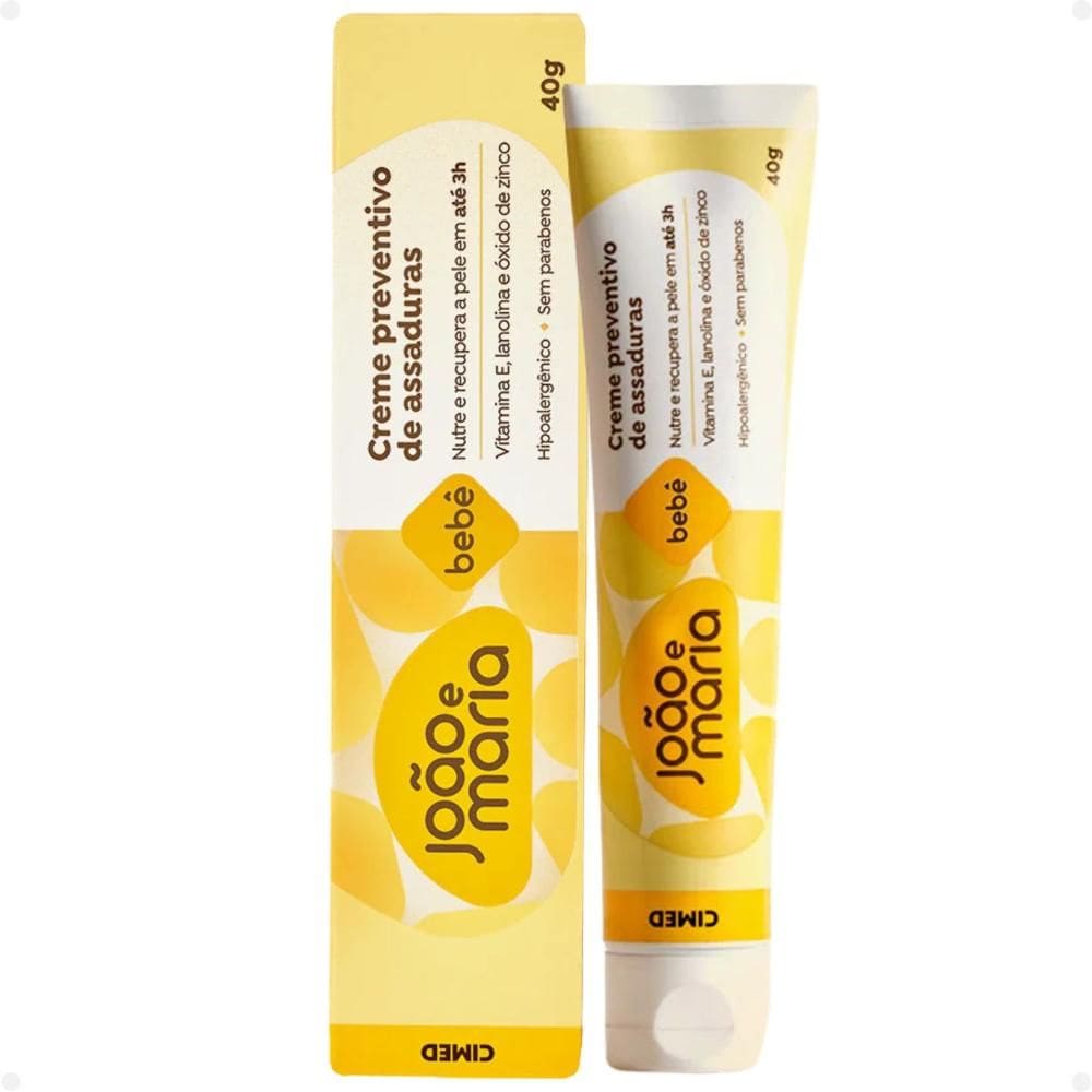 Creme Preventivo Para Assaduras Cimed Bebê João e Maria 40g