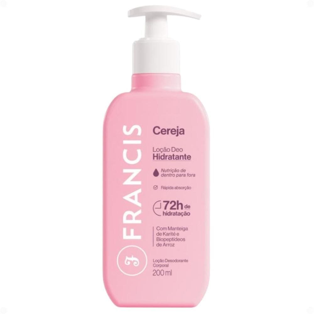 Loção Deo Hidratante Francis Cereja 200ml