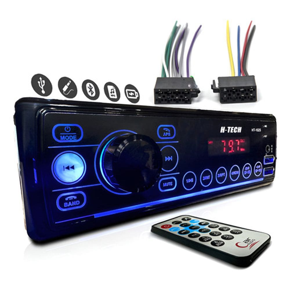 Rádio Som Automotivo Mp3 C/ Bluetooth 2 Usb`s Aux Pen Drive