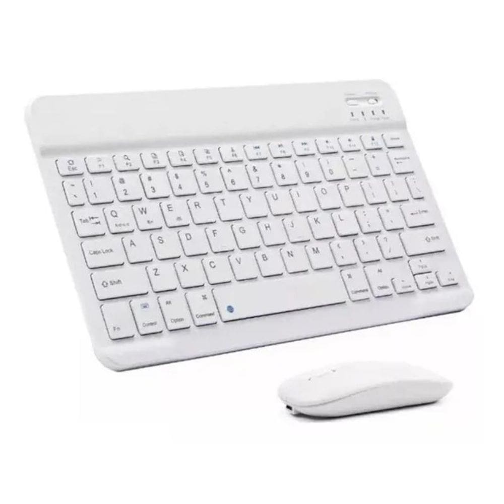 Teclado Slim Sem Fio Bluetooth Português Abnt2 Mouse
