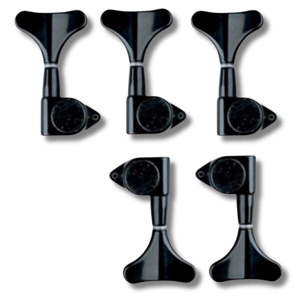 Kit 5 Tarraxa Baixo Blindada Preto Mhb02Bk 3 + 2 Tipo Ibanez