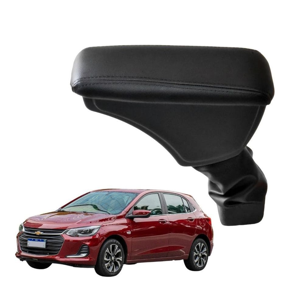 Apoio De Braço Prisma E Ônix Antigo Com Porta-Objetos Couro