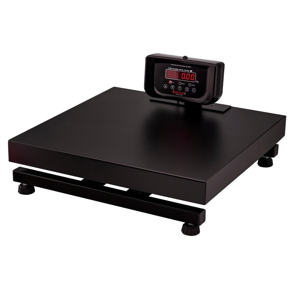 Balança Digital de Plataforma Balmak Serie Standard Aço Carbono 300kg 500x500mm Remoto com Bateria K-300B-3/S