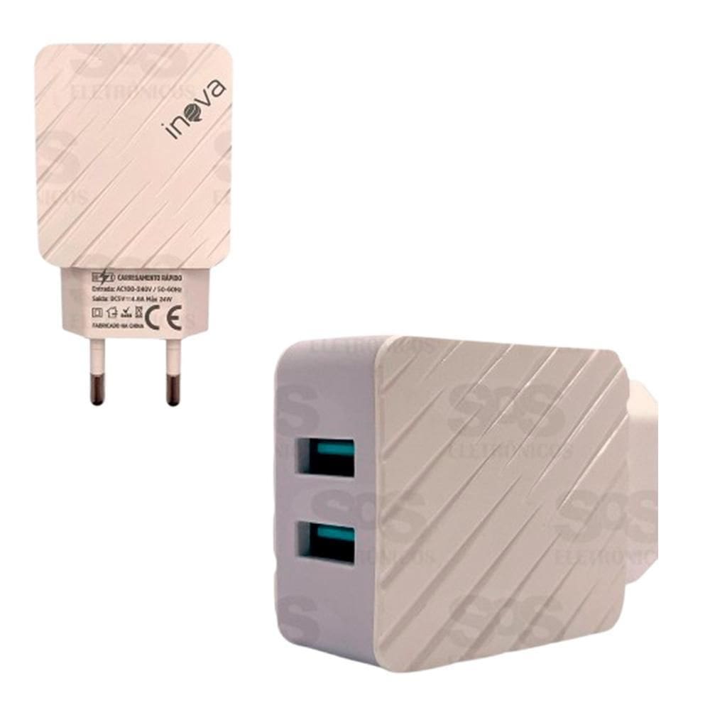 Carregador Rápido Fonte 4.8A 2 Usb Car-5254 Inova