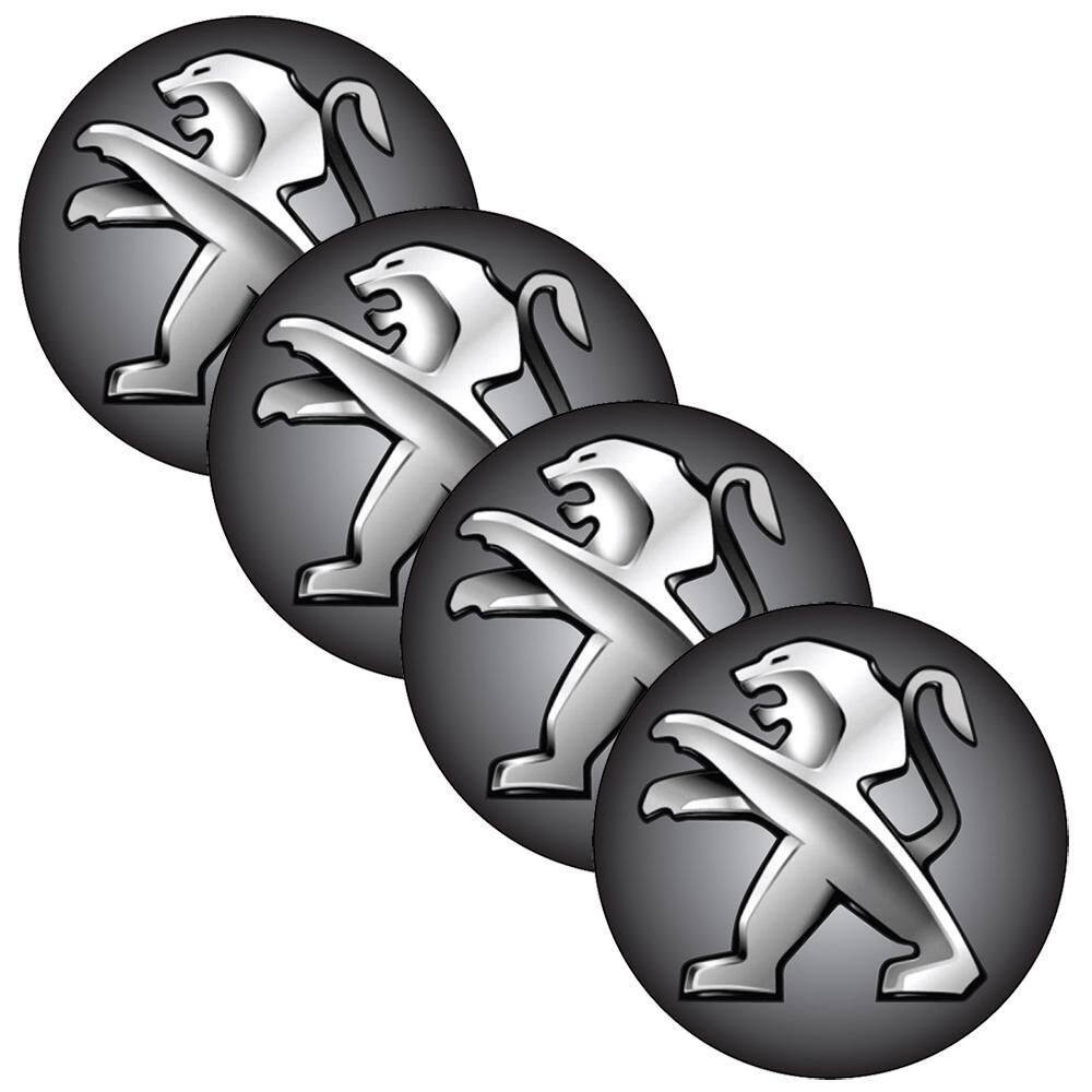 Jogo Bottom/ Emblema Calota Peugeot 51Mm Degrade 4 Pecas