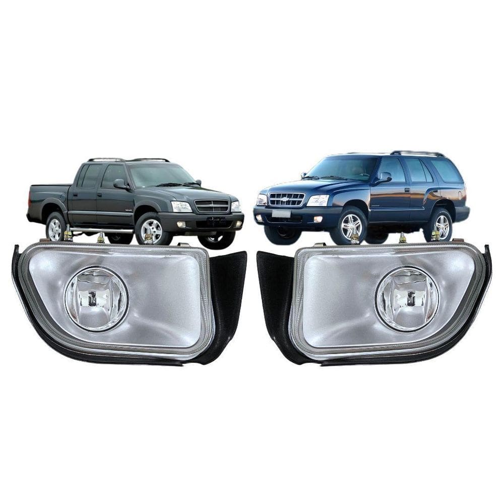 Par Farol Neblina Milha Para S10 Blazer 2001 A 2007 Vidro