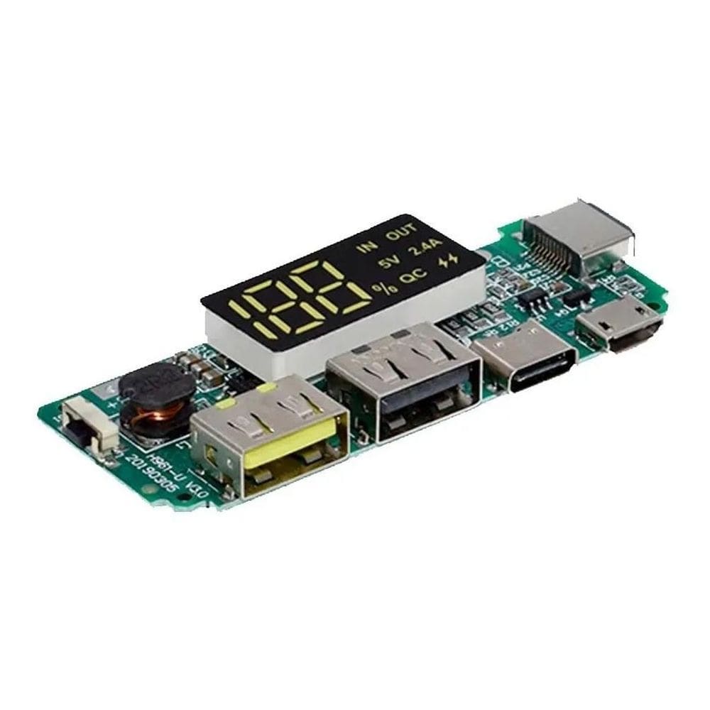 2X Modulo Usb Powerbank Carregador De Bateria 18650