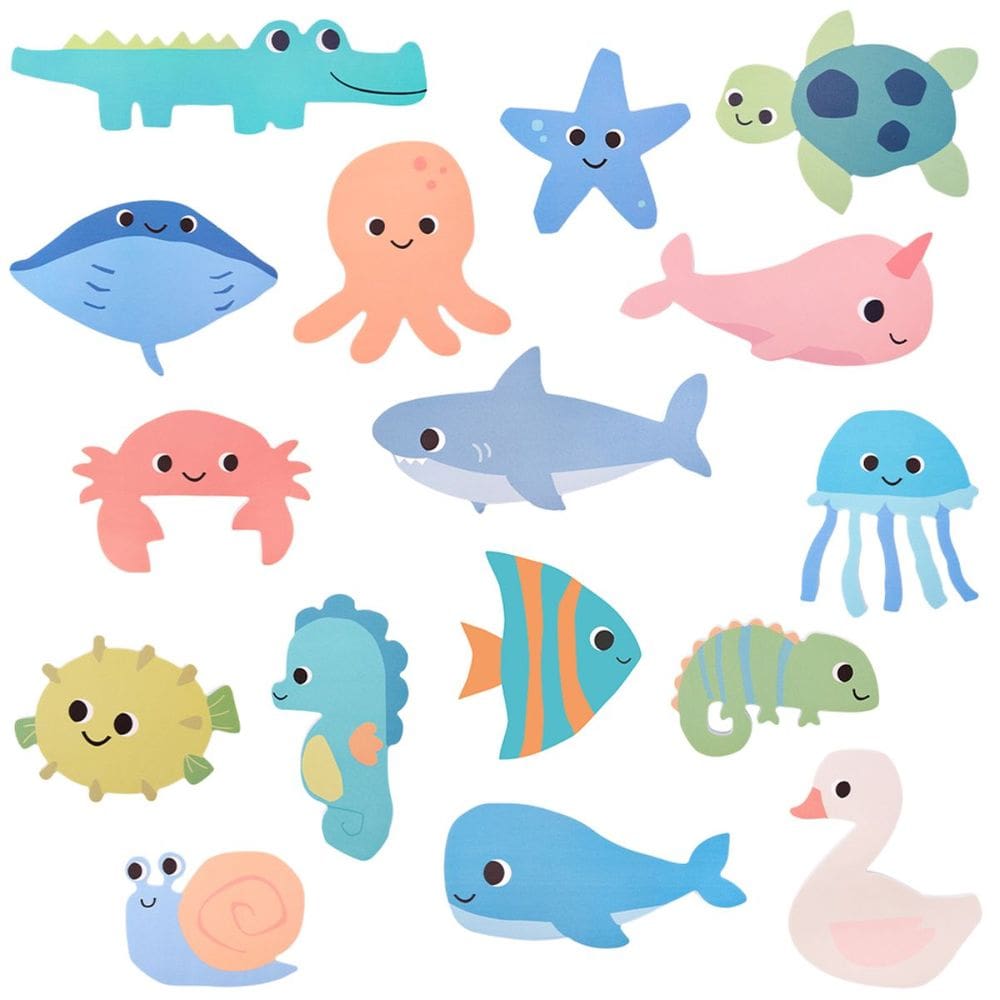 Bichinhos de Banho Splash 16 Peças EVA Macio Aderem aos Azulejos Crianças 3+ Buba