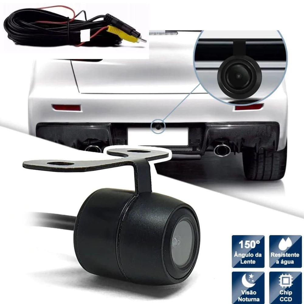 Câmera De Ré Colorida Compacta Com Lente De Alta Performance