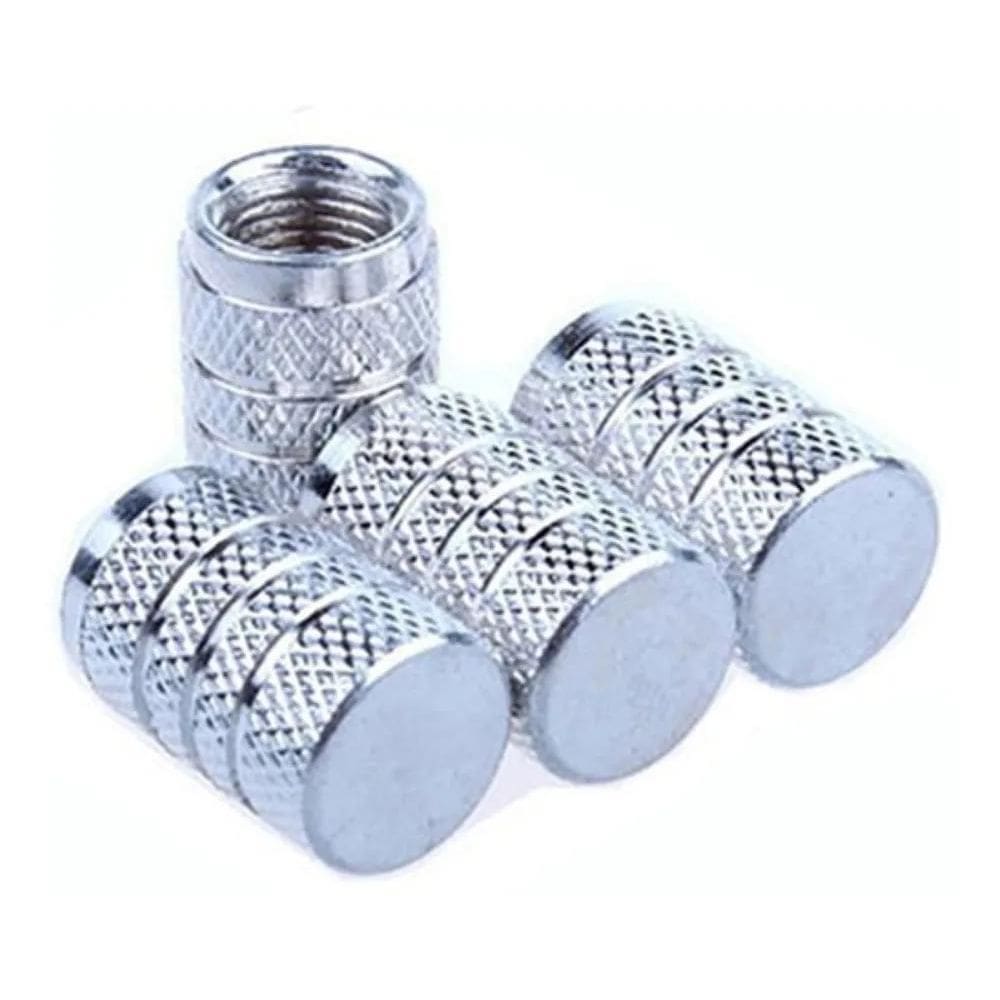 2X Tampinha Bico De Pneu De Carro E Moto De Aluminio
