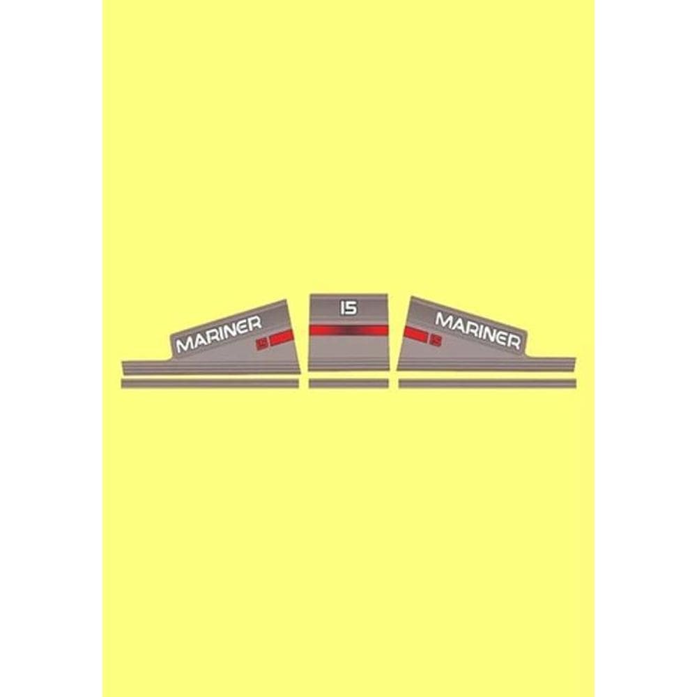 Kit Adesivos Mariner 15 Para Motor De Popa