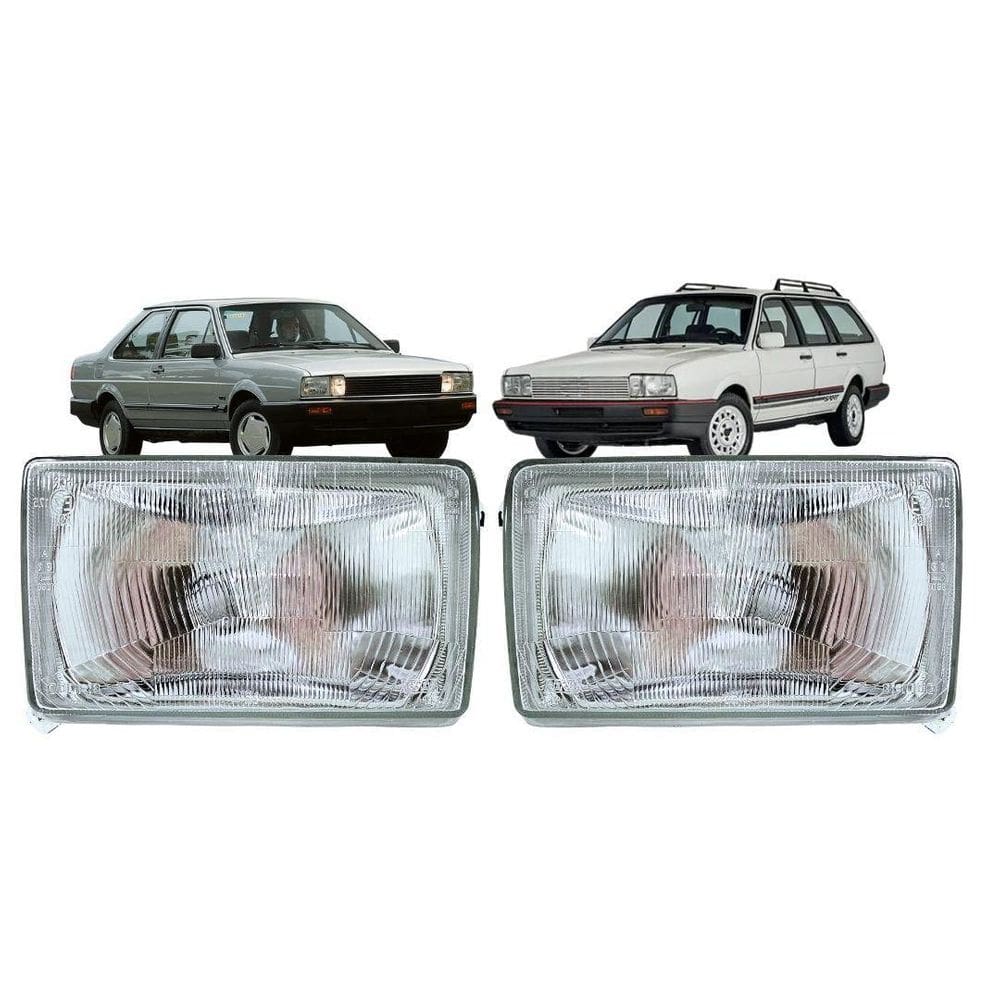 Par Farol Para Santana Quantum 1985 A 1990 Lente Vidro Nino