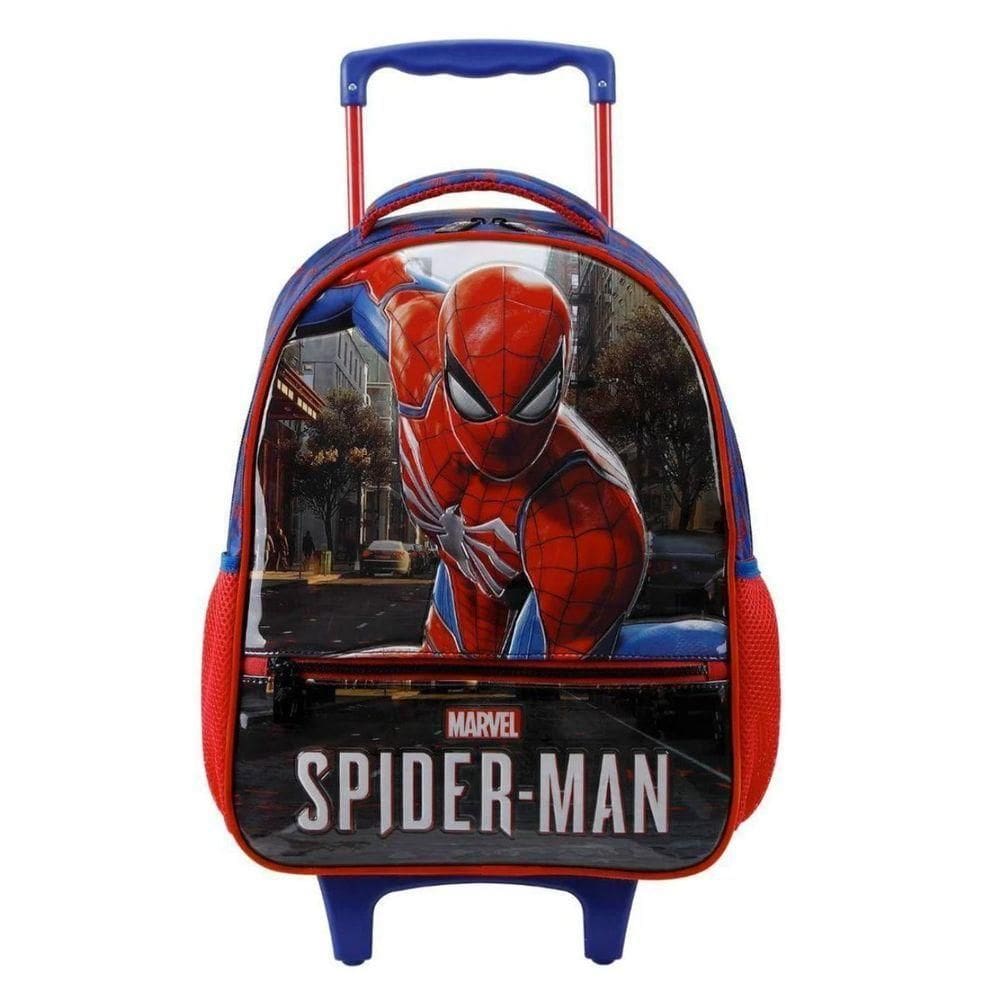 Mochila Homem Aranha Escolar Com Rodinhas - Spider Man - Xeryus Vermelho
