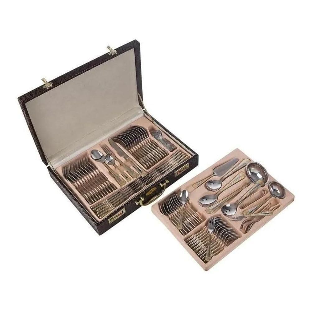 Faqueiro 84 Peças Designer Alemão 24K