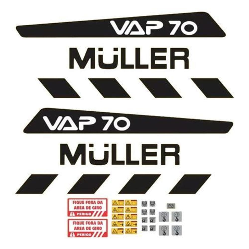 Adesivos Rolo Compactador Compatível Com Nova Muller Vap70N
