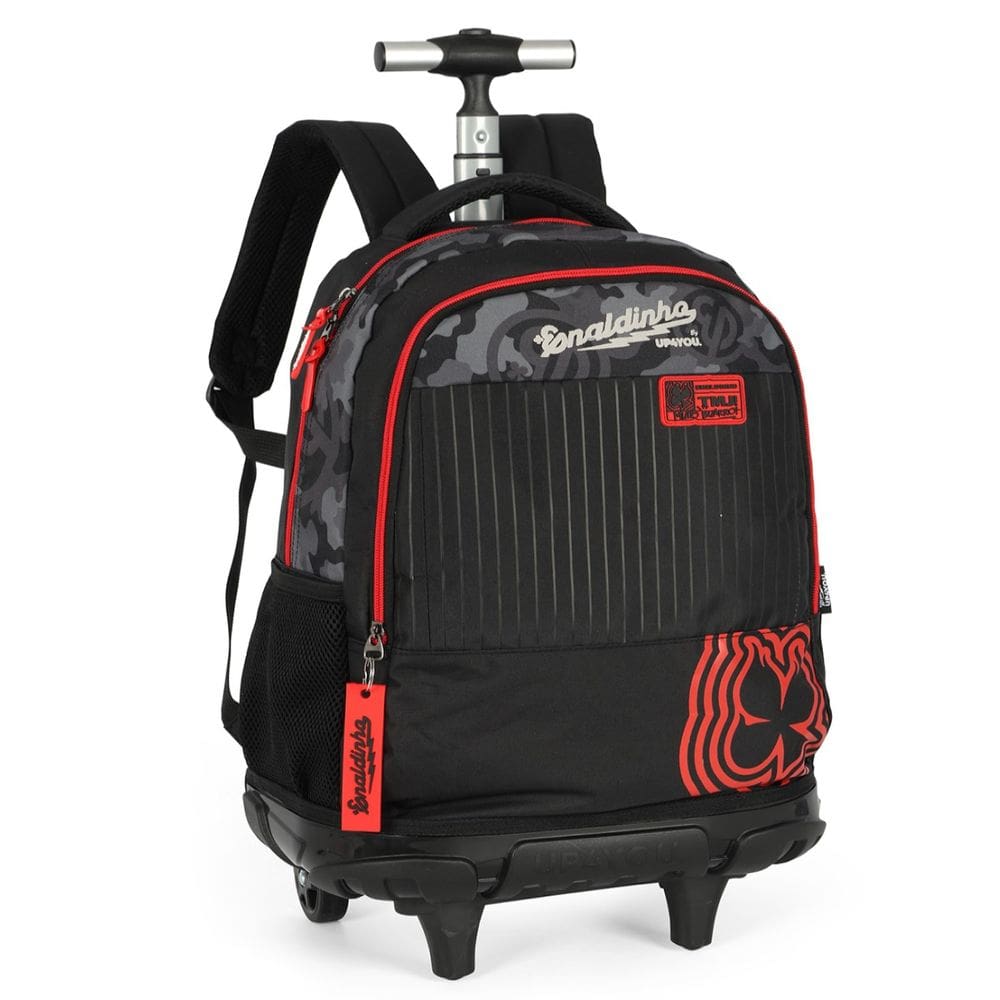 Mochila By Enaldinho Escolar Preto Rodinha Luxcel Menino