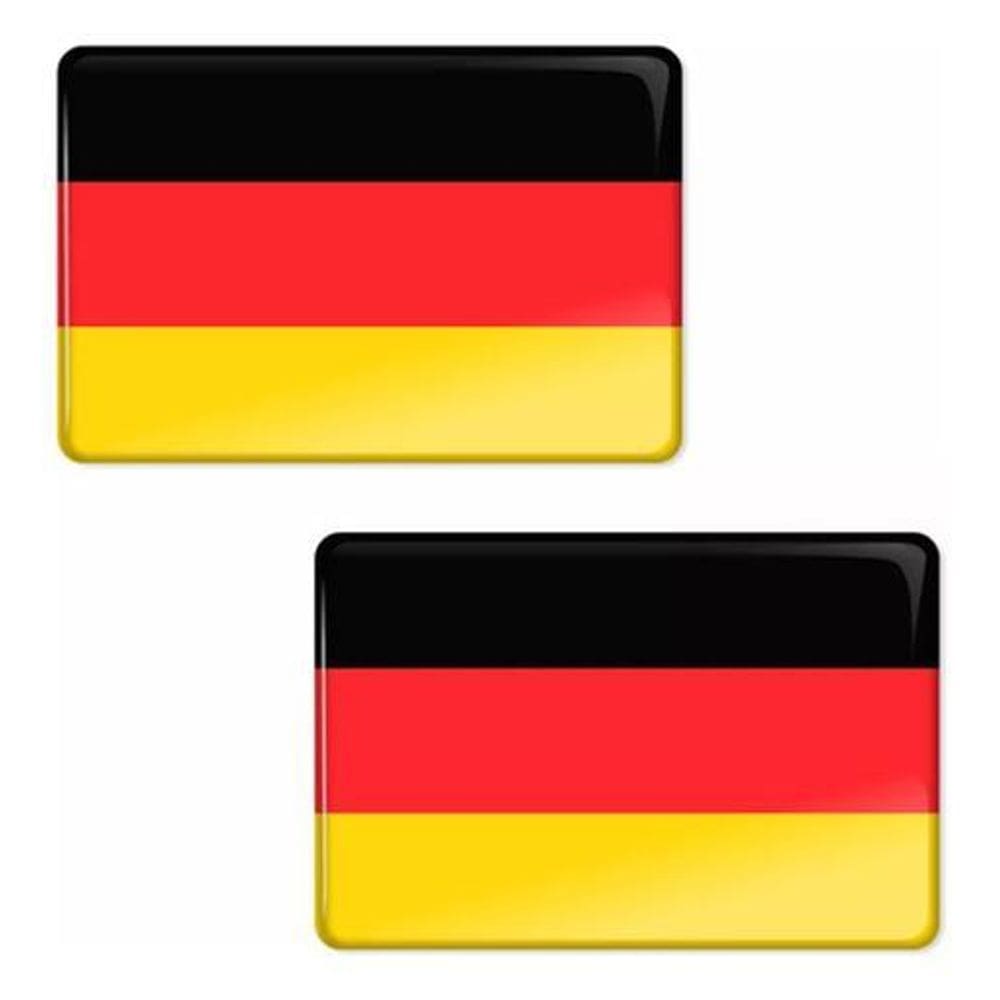 Par Adesivos Bandeira Alemanha Resinado Carro Moto Bd51