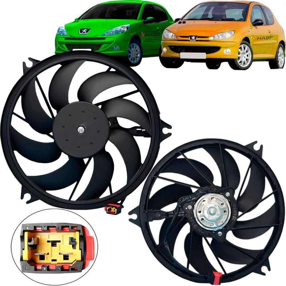 Eletroventilador Ventoinha Peugeot 206 207 C/Ar Condicionado