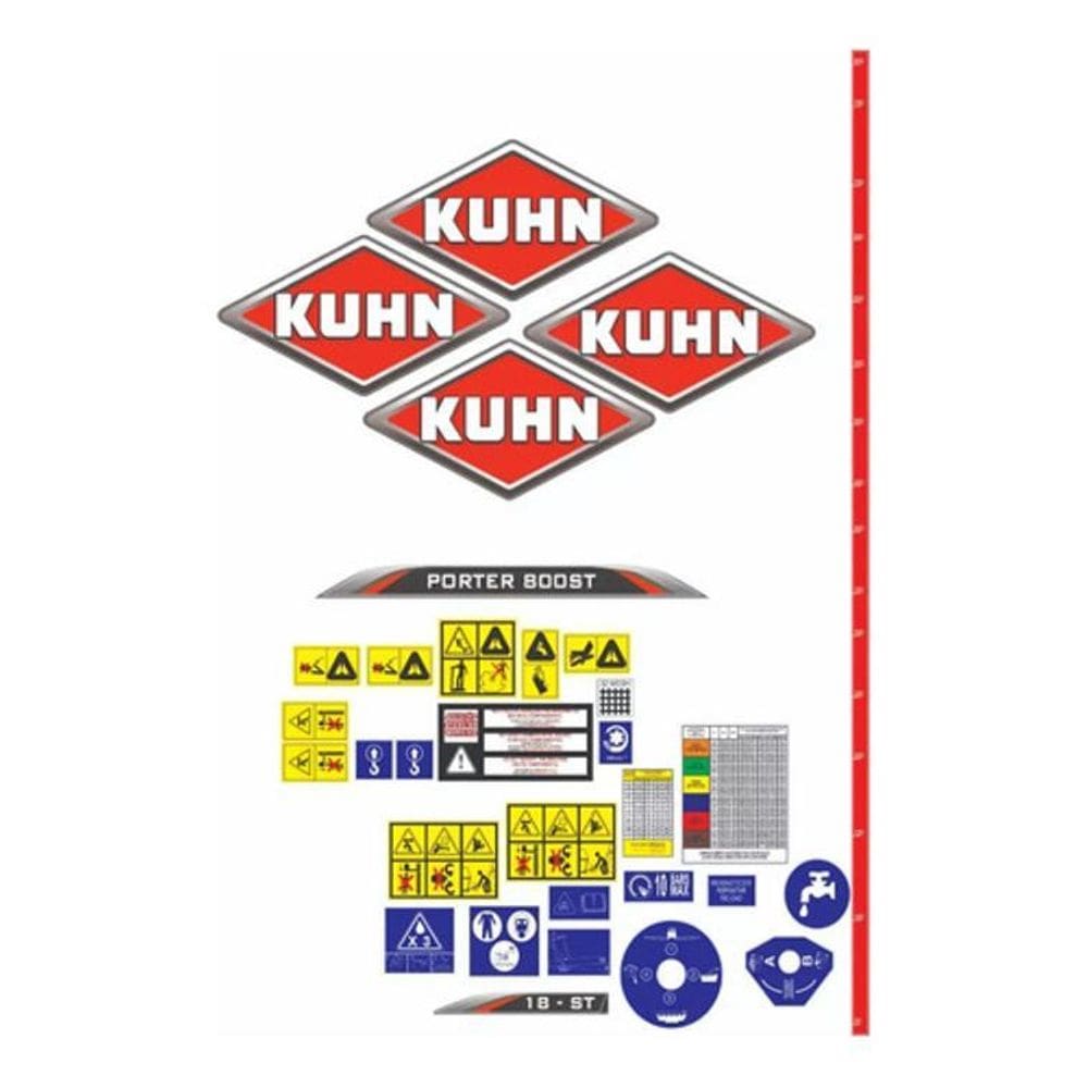 Kit Adesivos Para Pulverizadores Kuhn 18St Porter Boost