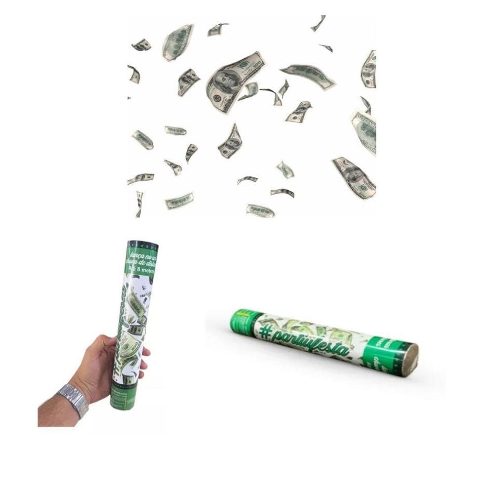 Lança Confete Chuva De Dinheiro Dolar Festa Casamento