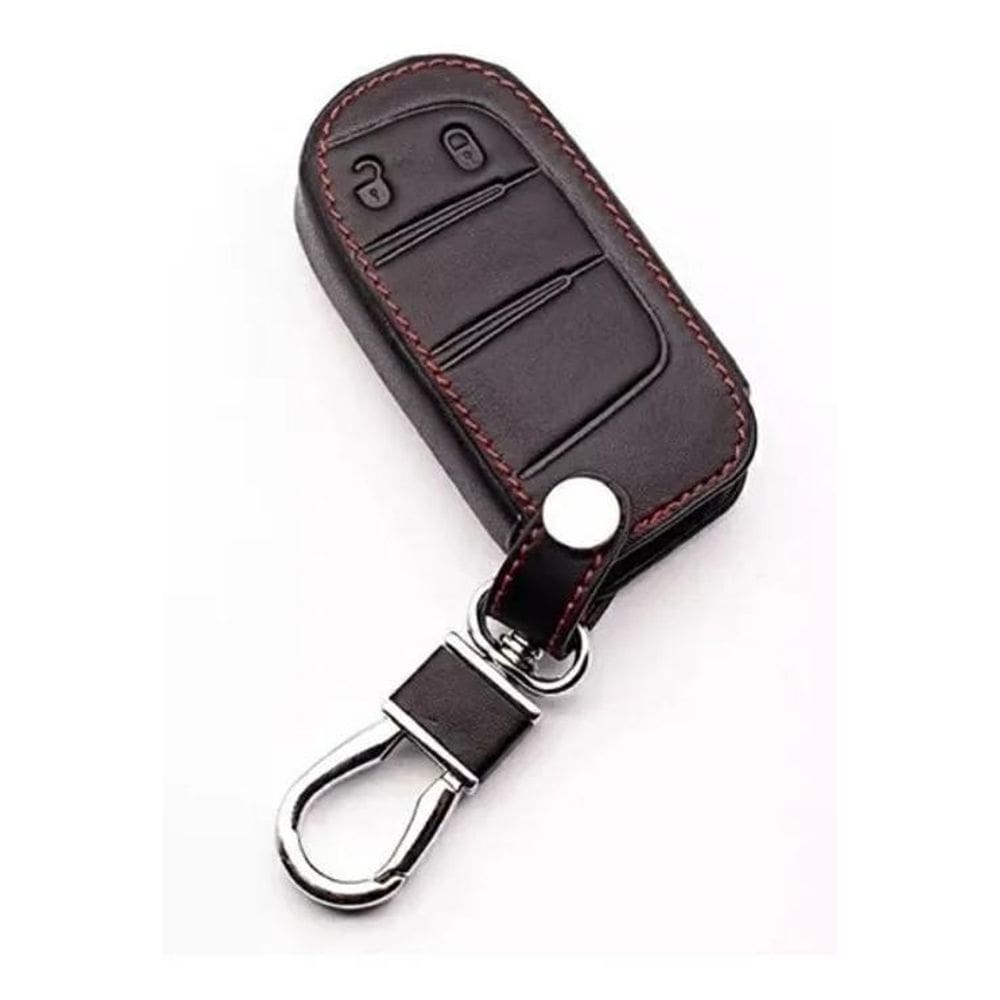 2X Capa Couro Chave De Presença Carro Jeep Compass Fiat Toro