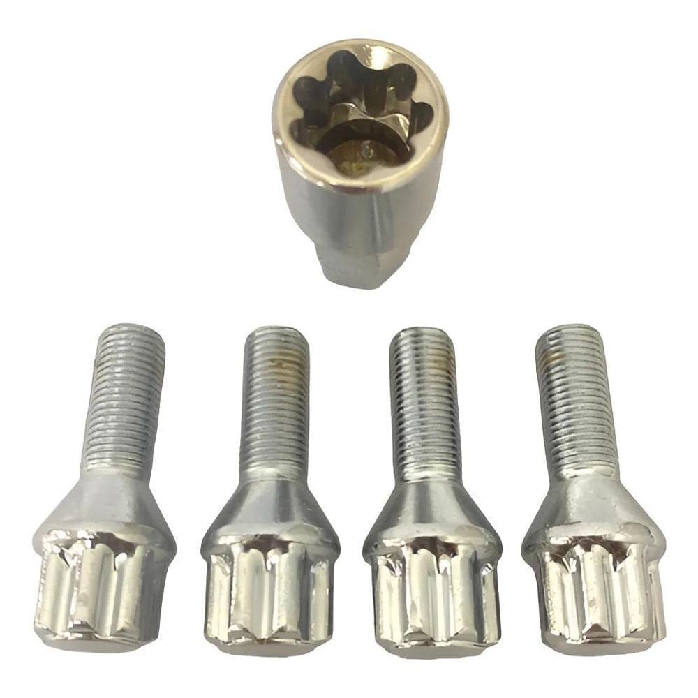 2X Jogo Com 4 Parafusos Anti Furto Roda Fiat Palio/Uno/Argos