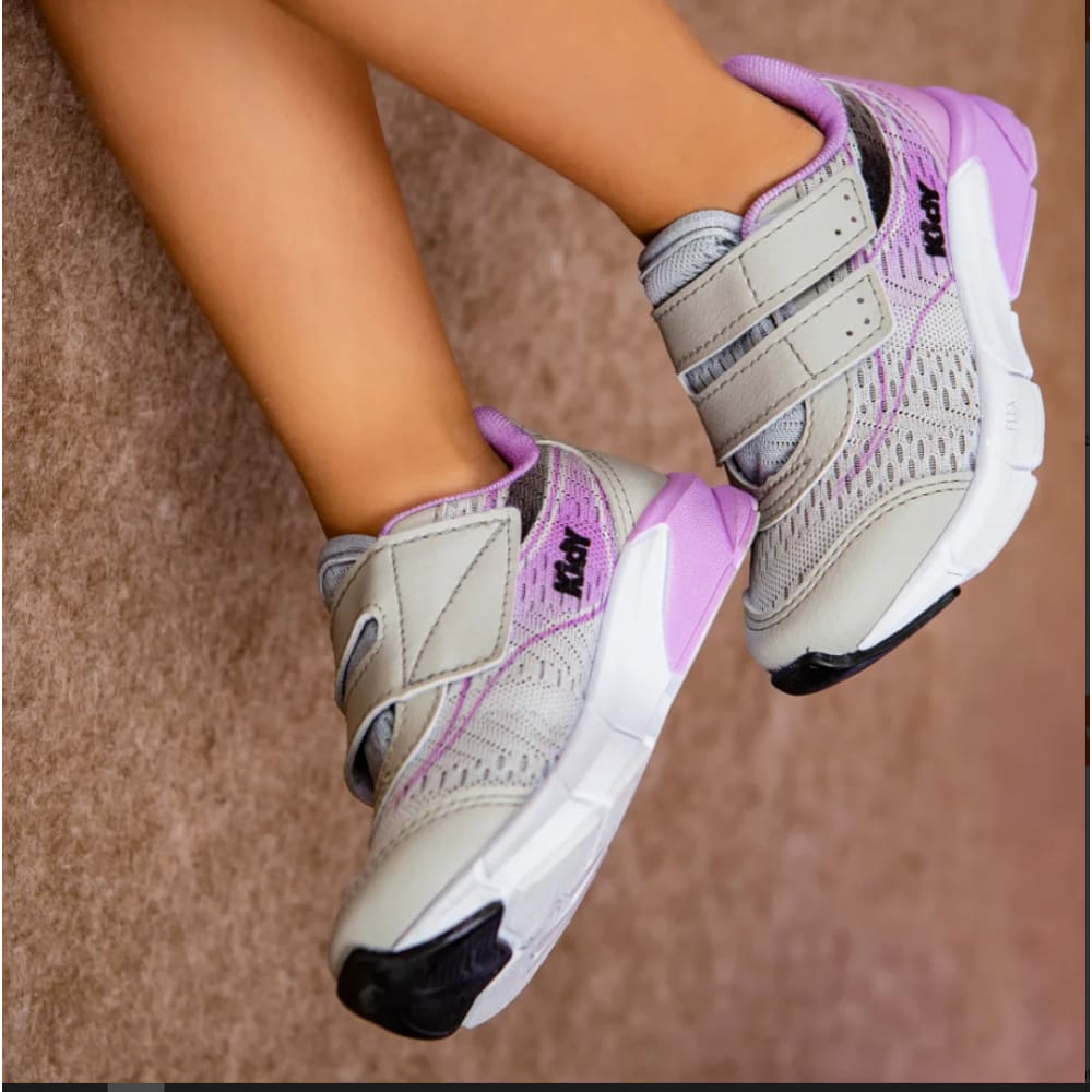 TÊNIS KIDY ENERGY BABY RESPITEC CINZA/LILAS Kidy