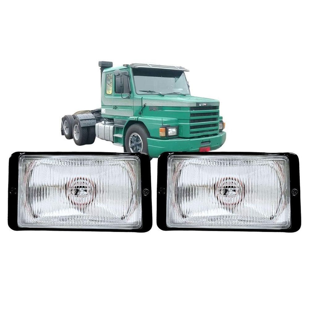 Par Farol Auxiliar Para Scania T112 T113 Retangular Vidro