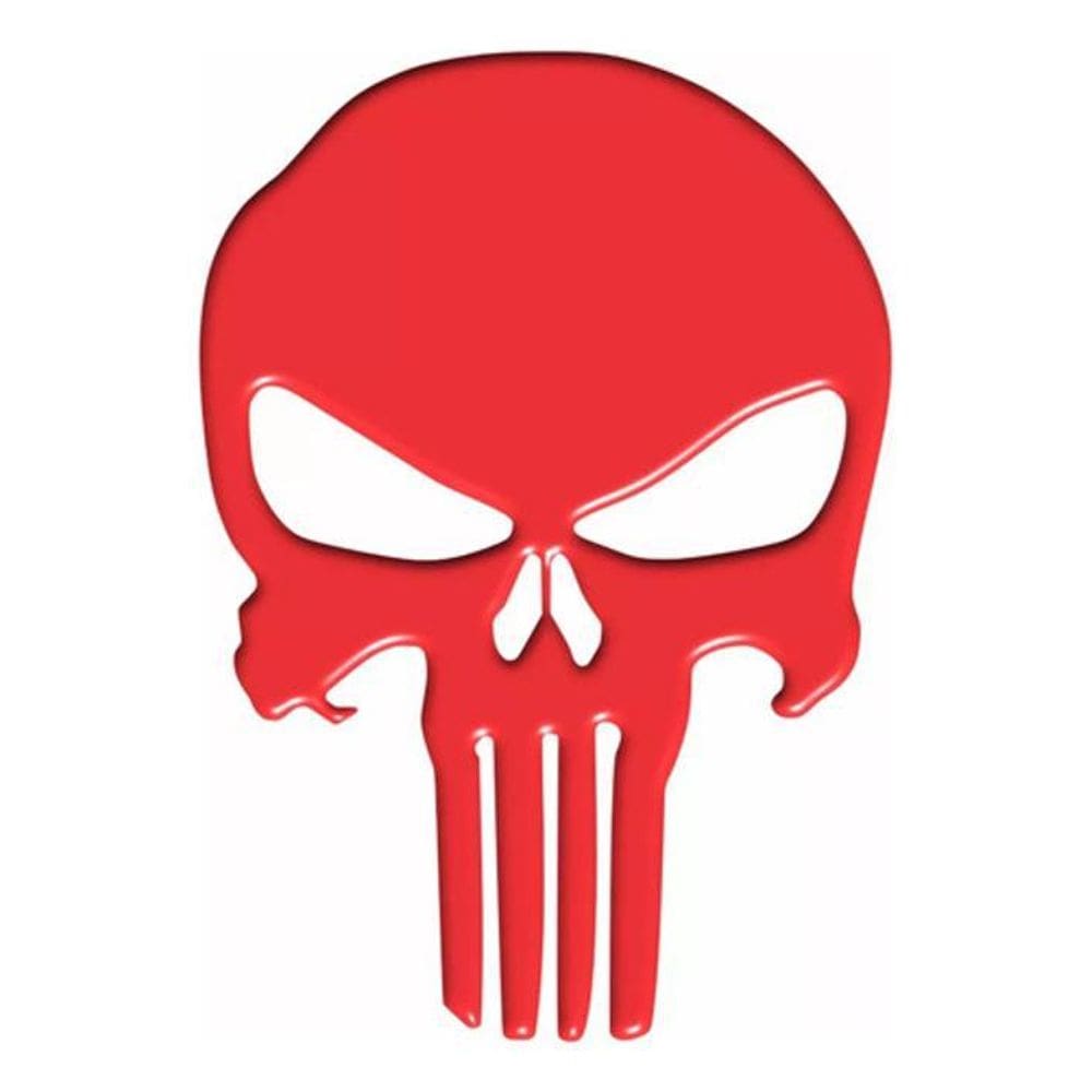 Adesivo Justiceiro Punisher Caveira Vermelho Resinado Res07