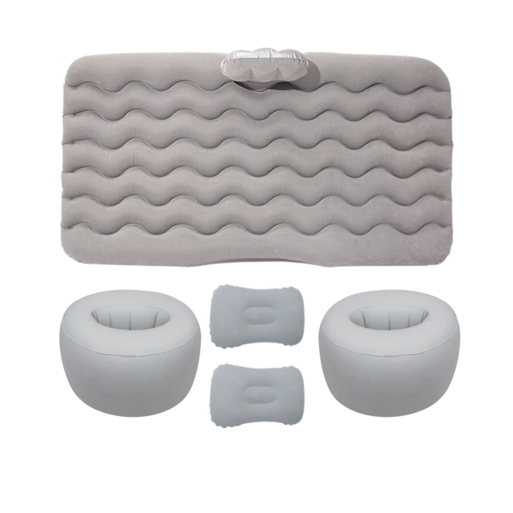 Cama Inflável Colchão Carro Veicular Viagem Cinza Resistente