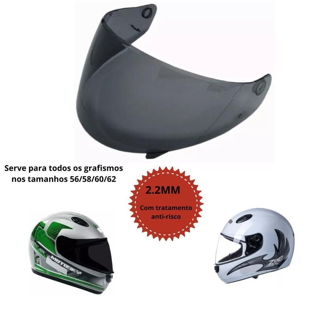 Viseira Capacete Sky / Motosky Polivisor 2.2Mm Fumê
