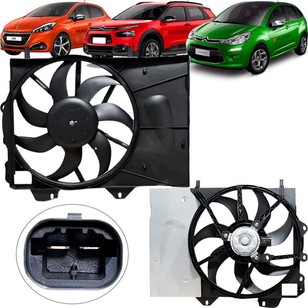 Eletroventilador Ventoinha C4 Cactus C3 Aircross Peugeot 208