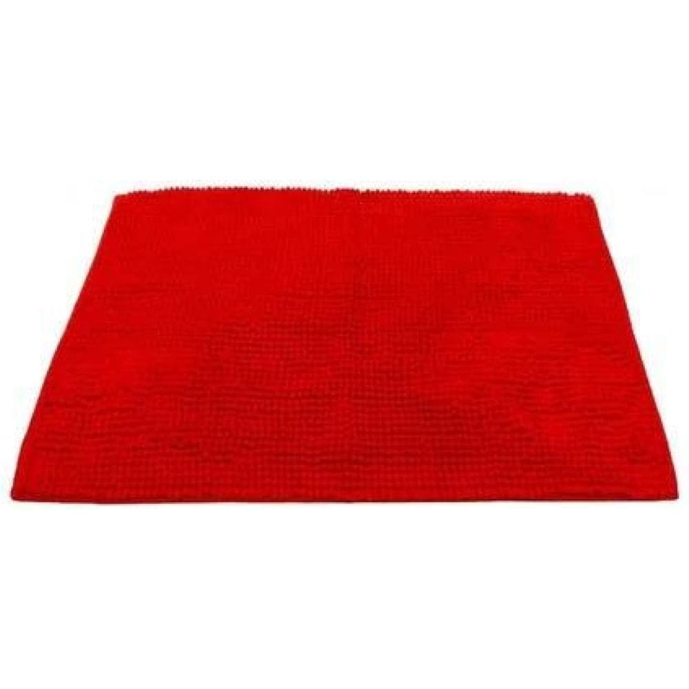 Tapete de Banheiro Bolinha Microfibra Vermelho 38x58 cm