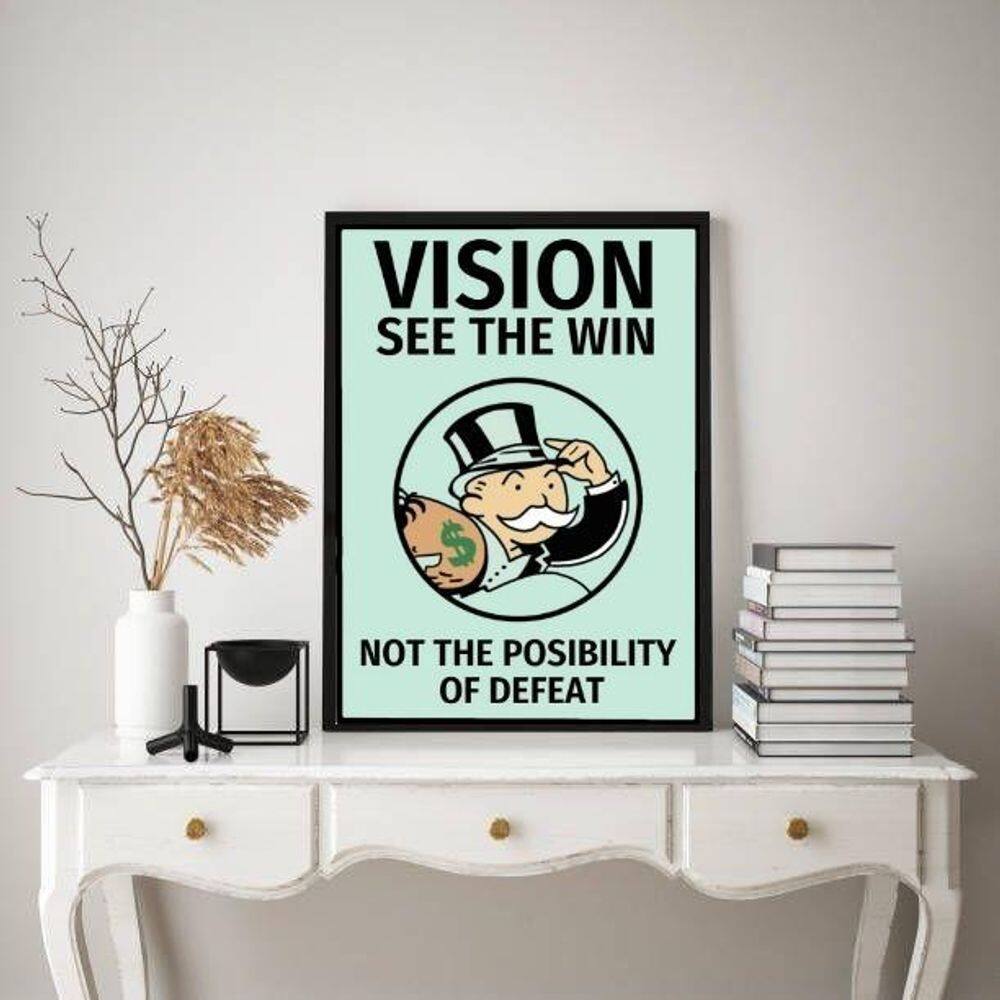 Quadro Visão Empreendedora - Sr. Monopoly 45X34Cm