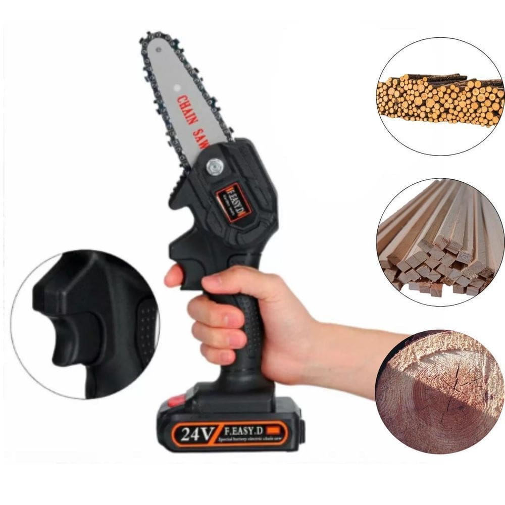 Mini Serra De Corrente Elétrica Para Poda De Árvores