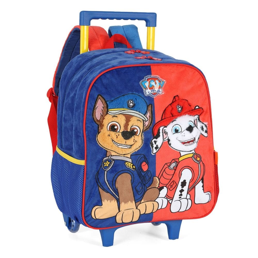 Mochila Patrulha Canina Luxcel Rodinha Chase Marshall Escola