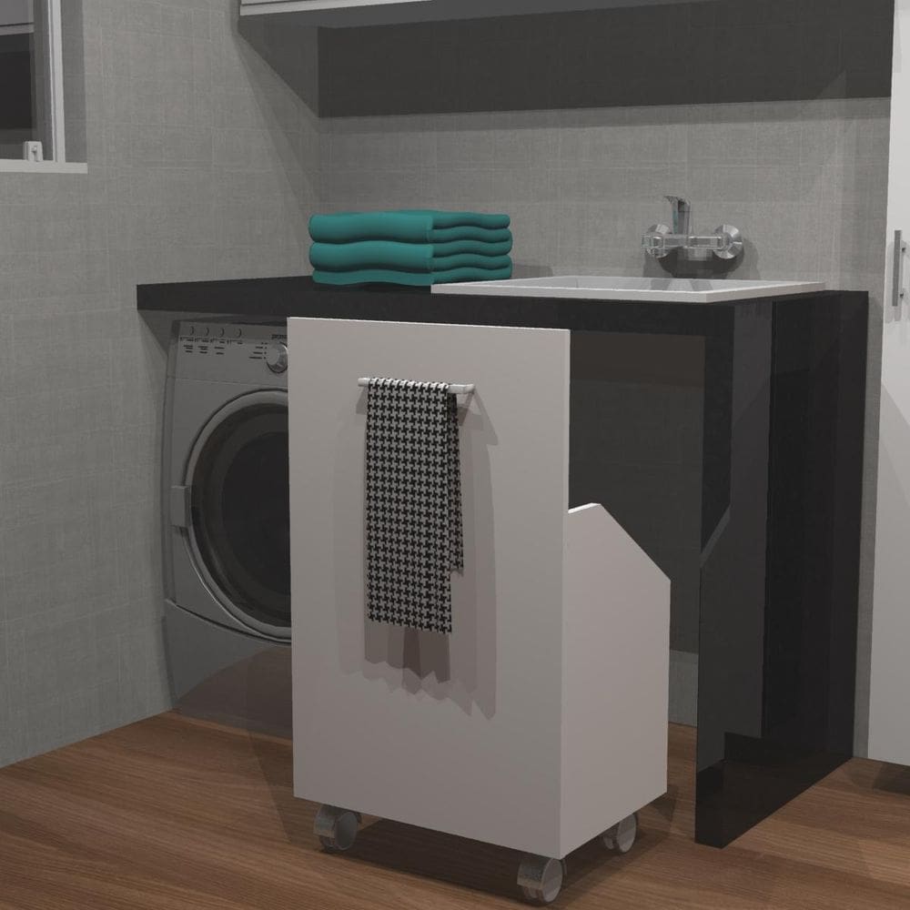 Nicho Para Tanque Lavanderia Gabinete Multiuso Com Alça