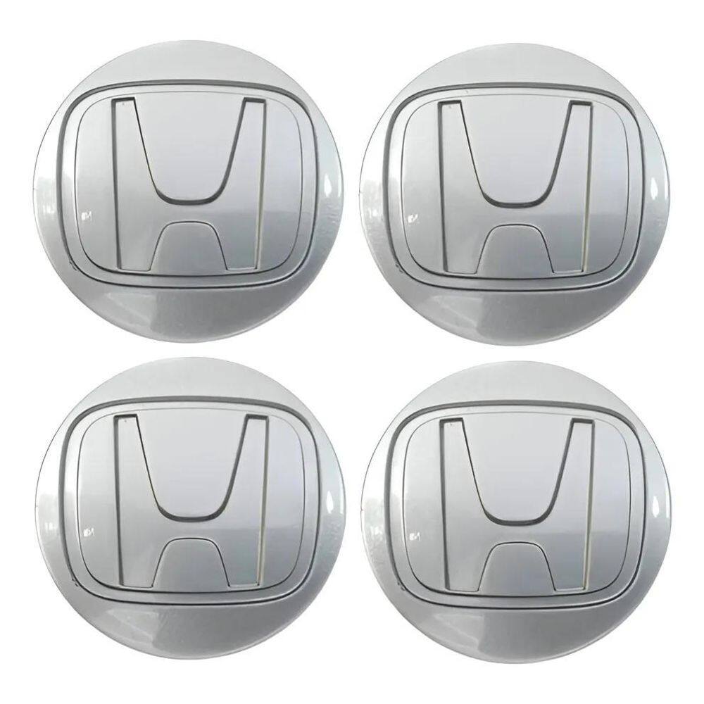 2X Kit 4 Calotinha Miolo Centro Miolo Roda Honda Fit City Pr