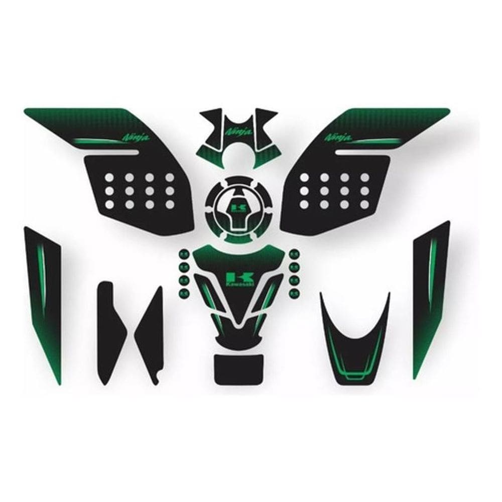 Kit Adesivo Protetores Tanque Compativel Kawasaki 300 Tpa17