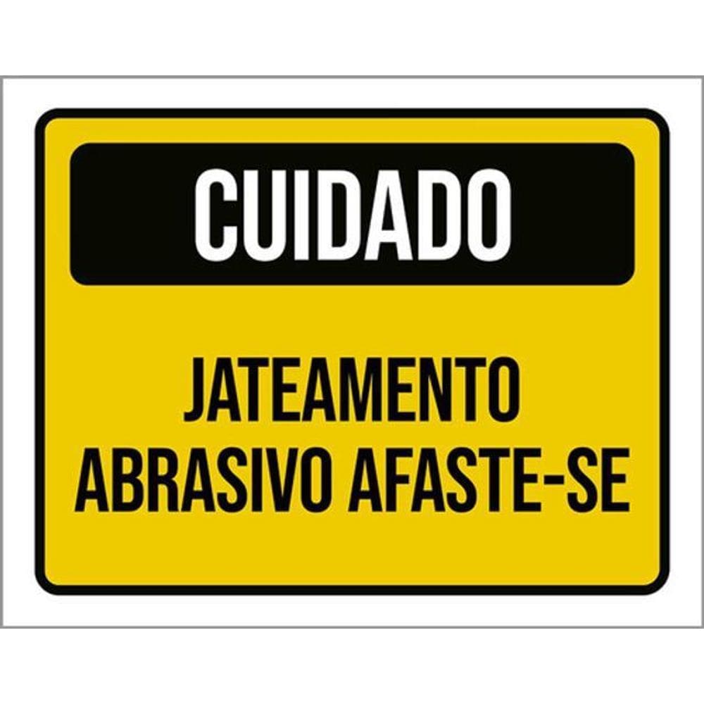 MP - Kit 10 Placas Cuidado Jateamento Abrasiv