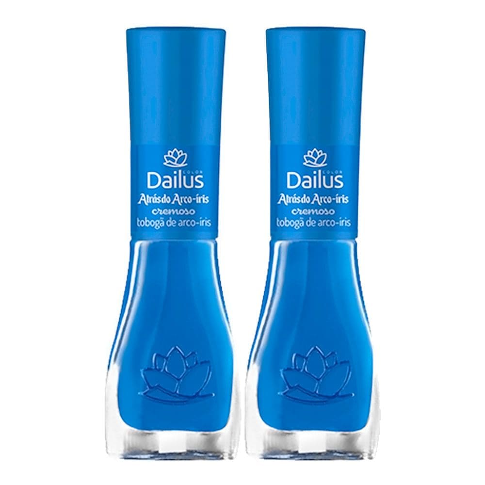 Kit 2 Esmalte Dailus Color Atrás do Arco Íris Cor Tobogã de Arco-íris com 8ml