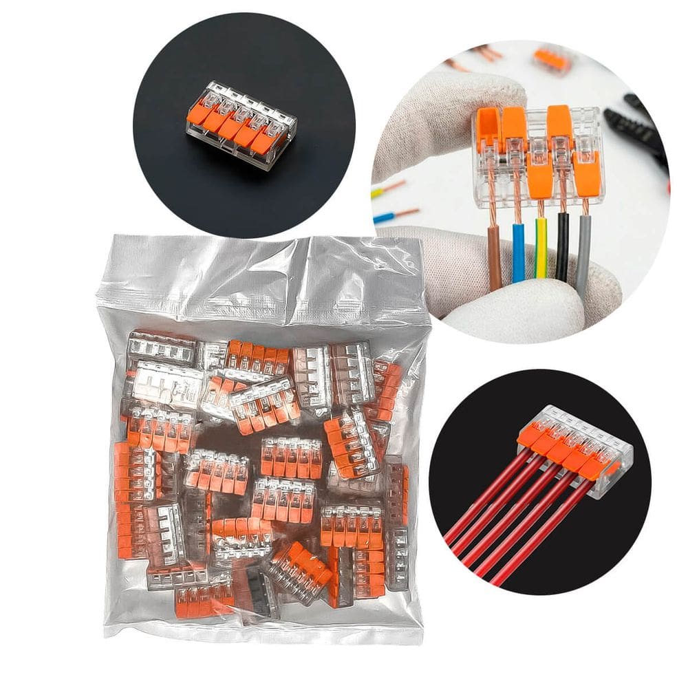 Conector de Emenda 5 Vias Transparente 50 Unidades