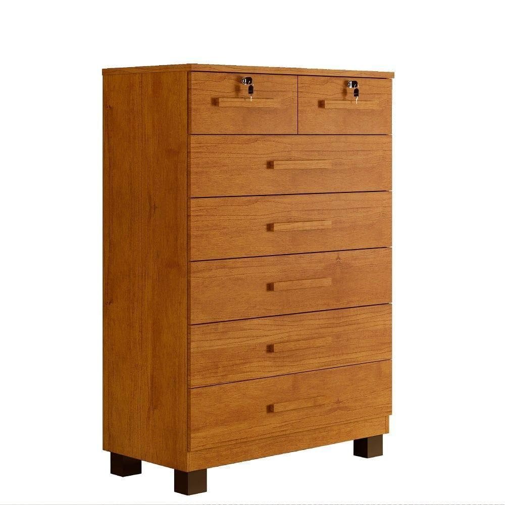 Cômoda New Barcelona 7 Gavetas Benetil Cinamomo